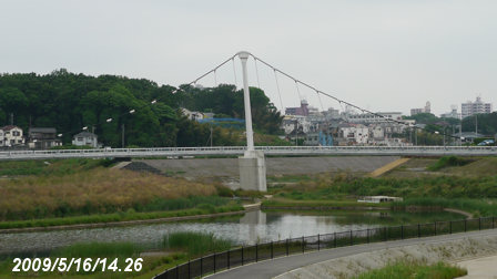 境川遊水地に架かる橋
