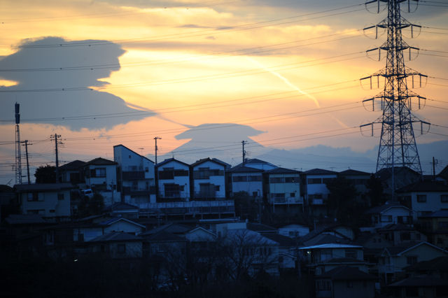 富士山の傘雲, 2011/2/27/17:30
