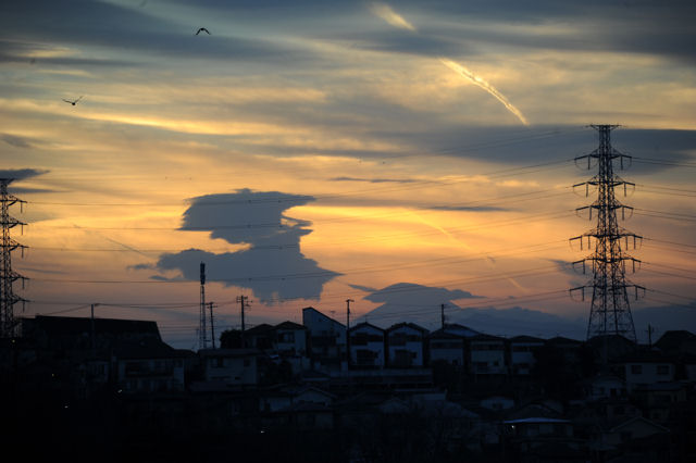 富士山の傘雲, 2011/2/27/17:31